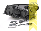 LED, dynamischer LED Blinker, schwarz, nur passend für Fahrzeuge mit original Halogen Scheinwerfern, elektrisch verstellbar - Stellmotor integriert, Eintragungsfrei / mit E-Prüfzeichen